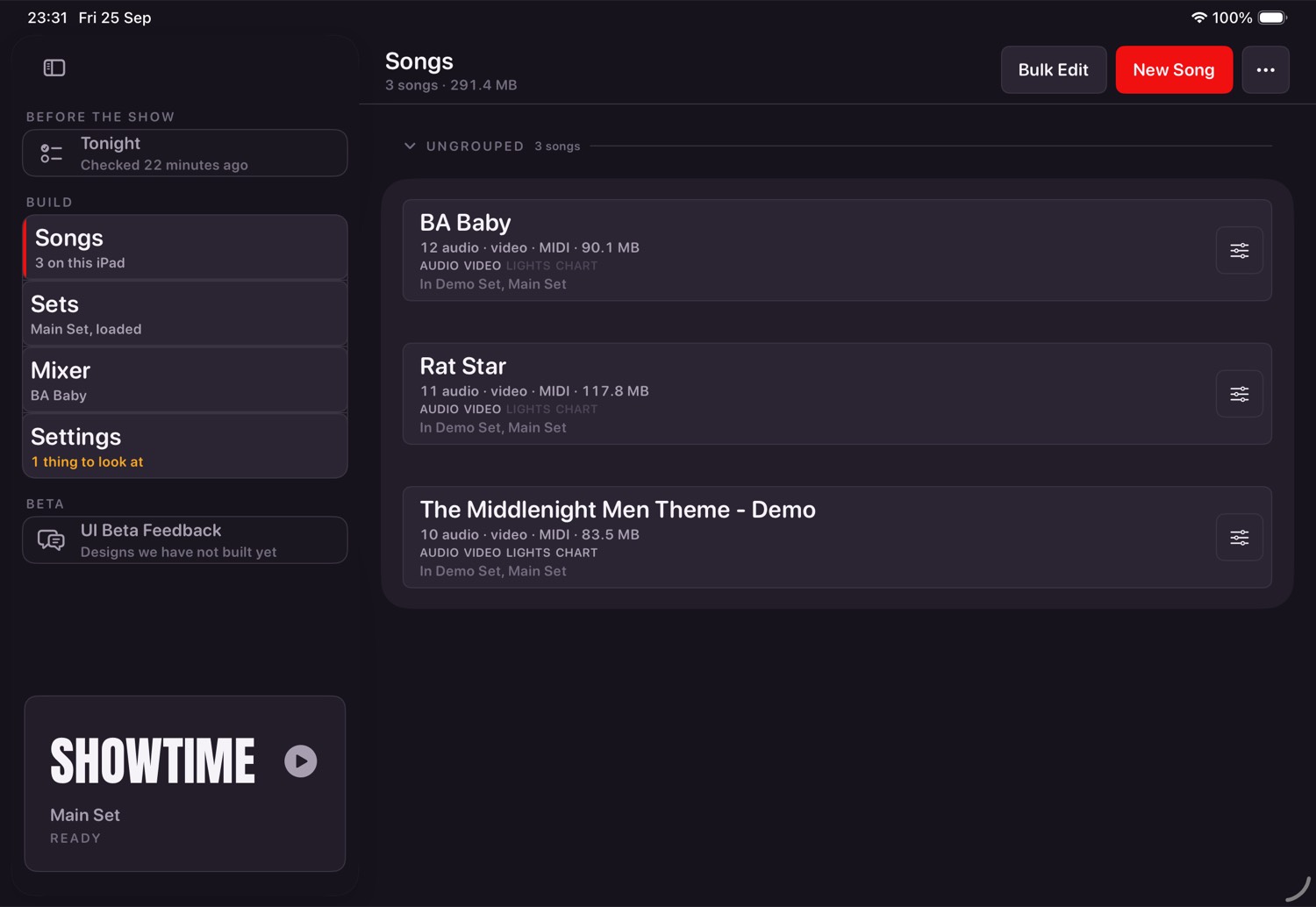 The Build sidebar
