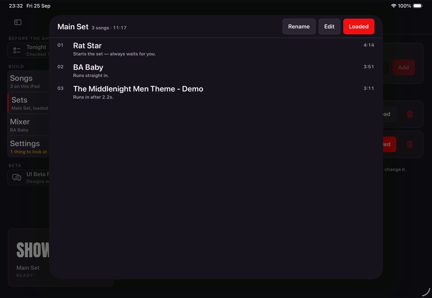 The set preview