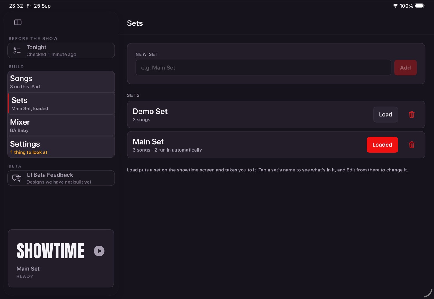Manage Sets