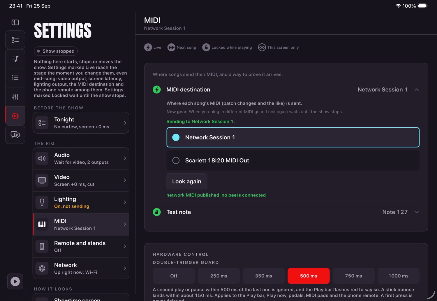 Choosing a MIDI destination